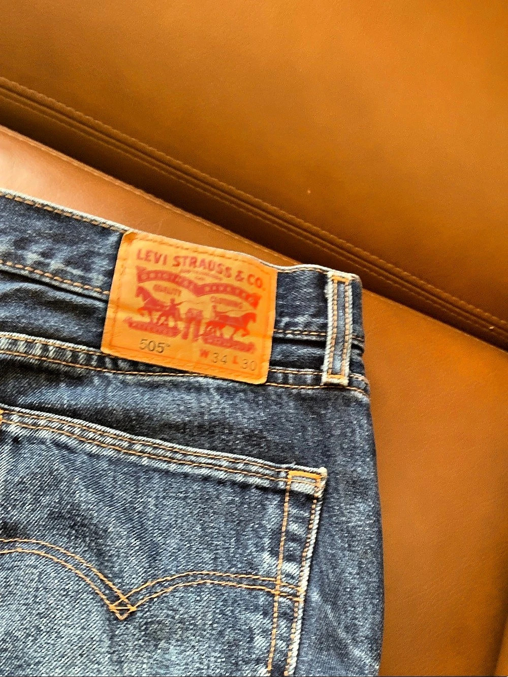 Levi Strauss & Co. 505. Straight Leg Jeans Blue Waist 34x30